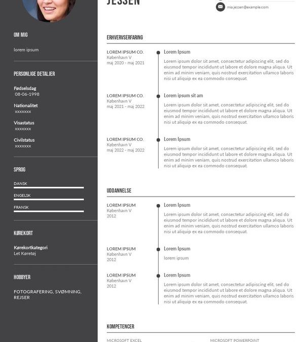 CV for dansere